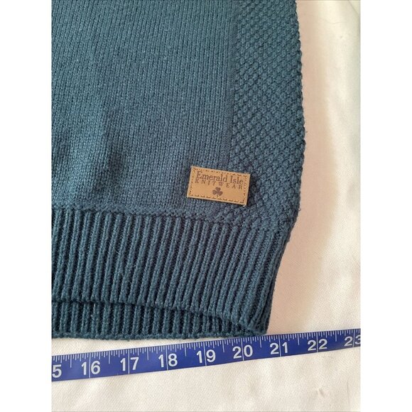 Emerald Isle Knitwear Wool Blend XXL Pullover Sweater With Buttoned Collar & Tex - Picture 4 of 12